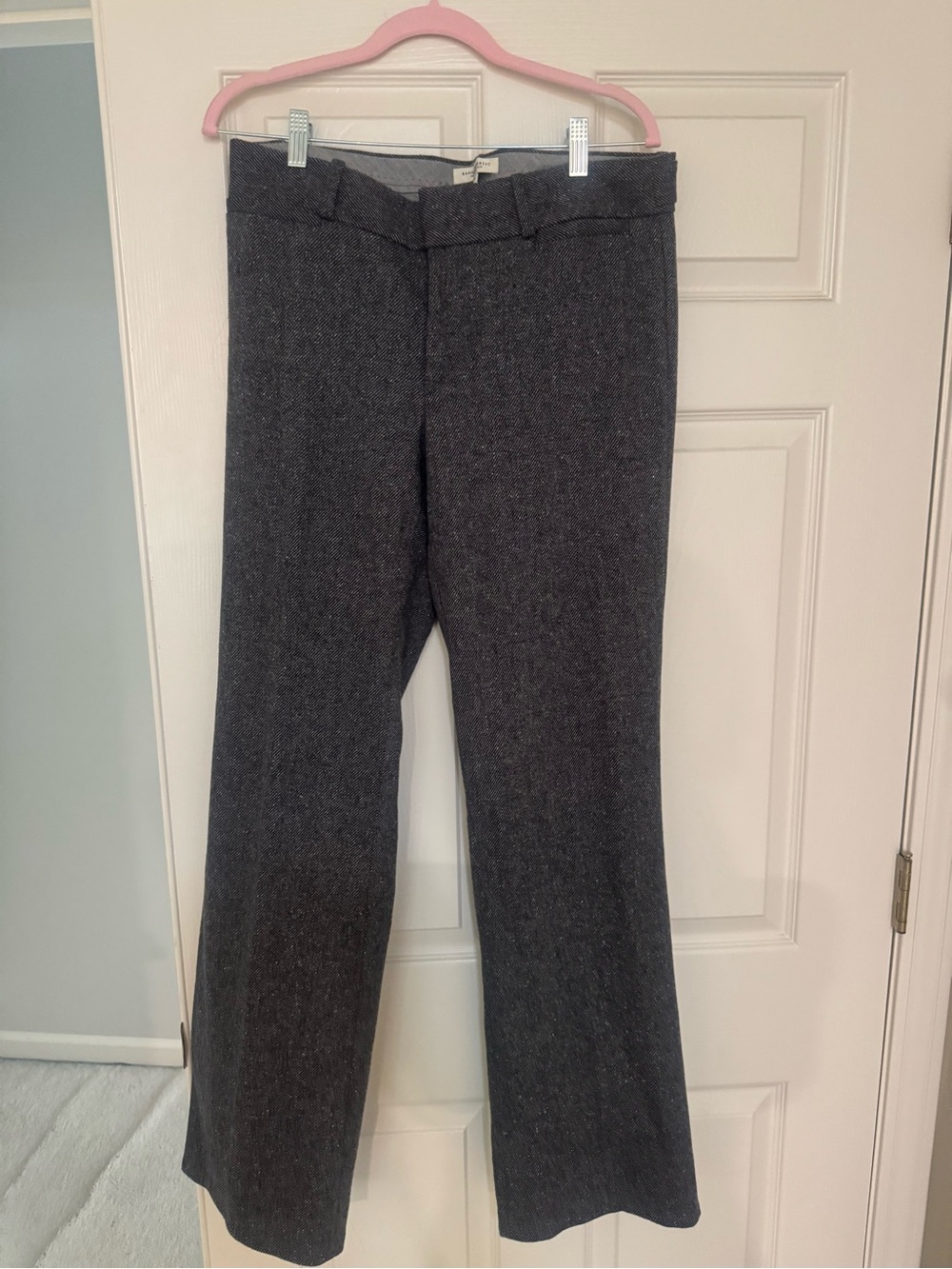 Banana Republic Dark Gray Women's Dress Pants Tweed The Martin fit Stretch